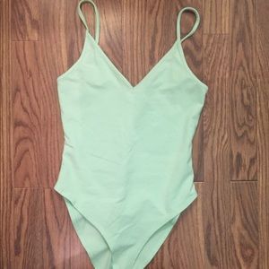 Mint Lime Green tank top body suit